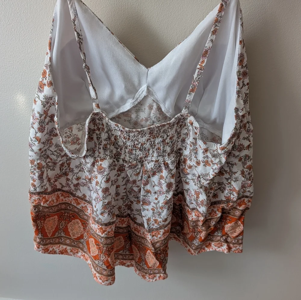 No Boundaries Women's Paisley Cottage Core Vibes Tank Top Size XXL Juniors - Picture 6 of 13